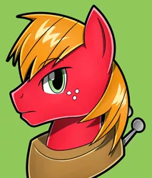 Size: 1500x1758 | Tagged: safe, artist:flam3zero, derpibooru import, big macintosh, earth pony, pony, male, portrait, solo, stallion, style emulation, yuji uekawa style