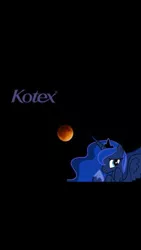 Size: 405x720 | Tagged: blood moon, derpibooru import, eclipse, kotex, lunar eclipse, menstruation, moon, princess luna, suggestive, terrible