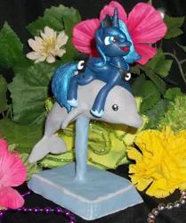 Size: 2502x2988 | Tagged: safe, artist:madponyscientist, derpibooru import, princess luna, alicorn, dolphin, pony, custom, filly, image, jpeg, s1 luna, sculpture, woona