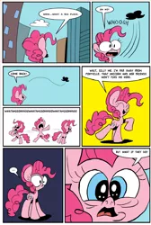 Size: 1800x2672 | Tagged: artist:joeywaggoner, comic, derpibooru import, diane, moustache, pie incognito, pinkie pie, safe, the clone that got away, too many pinkie pies