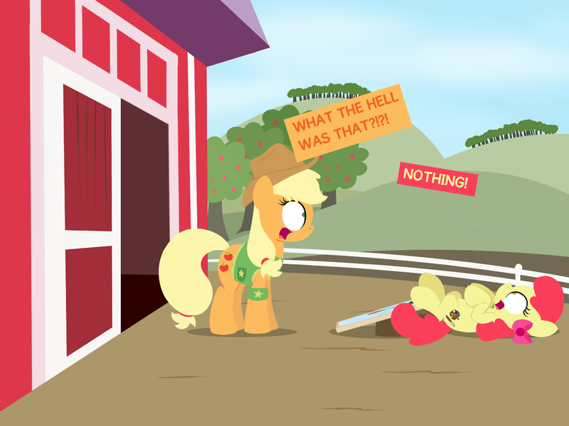 Size: 1280x960 | Tagged: apple bloom, applejack, artist:dtcx97, derpibooru import, post-crusade, safe