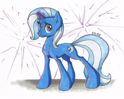 Size: 1023x819 | Tagged: safe, artist:mikixthexgreat, derpibooru import, trixie, pony, unicorn, female, mare, solo, traditional art