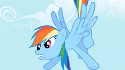 Size: 1365x768 | Tagged: applebuck season, derpibooru import, face, faic, flying, rainbow dash, safe, screencap, solo