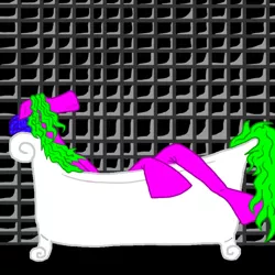 Size: 800x800 | Tagged: safe, artist:the dragon medic, derpibooru import, pony, bath, bathtub, claw foot bathtub, relaxing, solo, tub, wet, wet mane