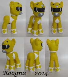 Size: 1150x1300 | Tagged: artist:roogna, brushable, custom, derpibooru import, ponified, power rangers, safe, toy, yellow ranger