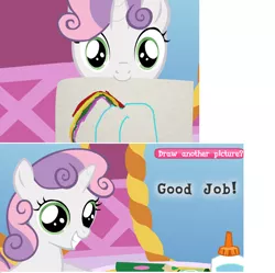 Size: 814x810 | Tagged: coloring with sweetie belle, exploitable meme, meme, plot, rainbow dash, suggestive, sweetie belle