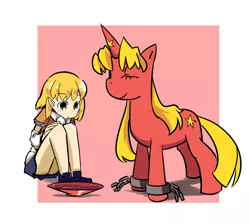 Size: 600x534 | Tagged: artist needed, derpibooru import, hoshiguma yuugi, mizuhashi parsee, ponified, safe, source needed, touhou