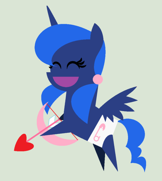 Size: 824x920 | Tagged: artist:evilfrenzy, cupid, diaper, diaper fetish, fetish, pointy ponies, princess luna, safe, solo