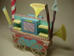 Size: 2048x1536 | Tagged: artist:rocketmantan, craft, derpibooru import, irl, papercraft, safe, wagon, welcome wagon