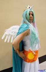 Size: 1328x2048 | Tagged: safe, derpibooru import, princess celestia, human, 2014, convention, cosplay, emerald city comicon, irl, irl human, photo, solo