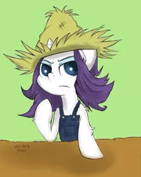 Size: 800x1007 | Tagged: artist:macheteponies, derpibooru import, hat, rarihick, rarity, safe, simple ways, solo, straw hat