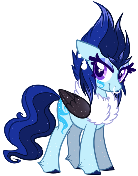 Size: 2120x2705 | Tagged: safe, artist:sutexii, derpibooru import, oc, unofficial characters only, pegasus, pony, female, frigid, mare, nose ring, solo, unshorn fetlocks