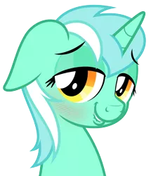 Size: 4292x5000 | Tagged: safe, artist:zutheskunk, derpibooru import, lyra heartstrings, .svg available, absurd resolution, bedroom eyes, blushing, floppy ears, lip bite, looking at you, simple background, smiling, solo, transparent background, vector