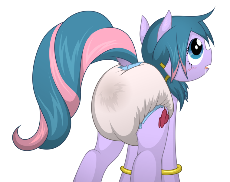 Size: 4038x3188 | Tagged: artist:diaperpony, artist:fluffyxai, blushing, derpibooru import, diaper, diaper fetish, drool, messing, messy diaper, oc, oc:berry twist, poofy diaper, poop, pooping, poopy diaper, questionable, scat, solo, unofficial characters only