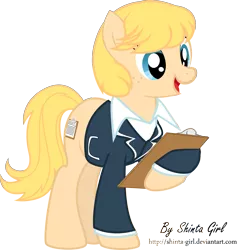 Size: 2895x3057 | Tagged: artist:shinta-girl, clothes, cruise, derpibooru import, julie mccoy, ponified, safe, solo, the love boat