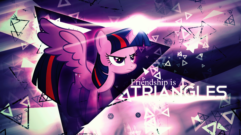 Size: 1920x1080 | Tagged: safe, artist:cr4zyppl, artist:rainb00mdash, artist:thatguy1945, derpibooru import, twilight sparkle, twilight sparkle (alicorn), alicorn, pony, collaboration, female, lens flare, mare, solo, triangle, vector, wallpaper