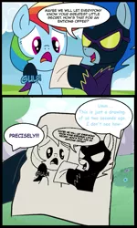 Size: 571x949 | Tagged: artist:madmax, clothes, costume, dash's little secret, exploitable meme, inception, looped, meme, nightshade, rainbow dash, recursion, safe, shadowbolts, shadowbolts costume