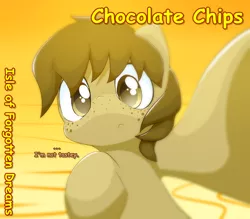 Size: 1280x1120 | Tagged: artist:isle-of-forgotten-dreams, cute, derpibooru import, freckles, oc, oc:chocolate chips, safe, solo, text, unofficial characters only