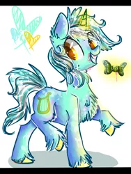 Size: 3000x4000 | Tagged: dead source, safe, artist:bonbrony, derpibooru import, lyra heartstrings, pony, unicorn, candy, chest fluff, food, grin, heart, letterboxing, magic, smiling, solo, telekinesis, unshorn fetlocks