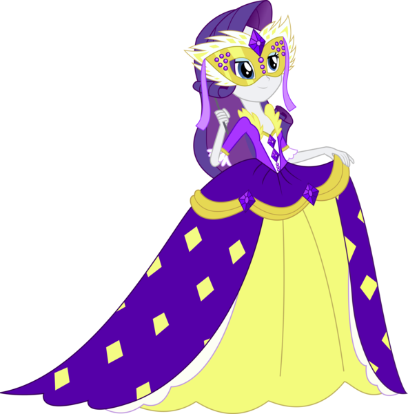 Size: 6410x6500 | Tagged: safe, artist:theshadowstone, derpibooru import, rarity, equestria girls, shake your tail, absurd resolution, clothes, dress, mask, simple background, solo, transparent background, vector