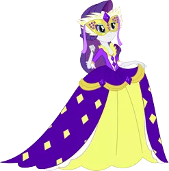 Size: 6410x6500 | Tagged: safe, artist:theshadowstone, derpibooru import, rarity, equestria girls, shake your tail, absurd resolution, clothes, dress, mask, simple background, solo, transparent background, vector