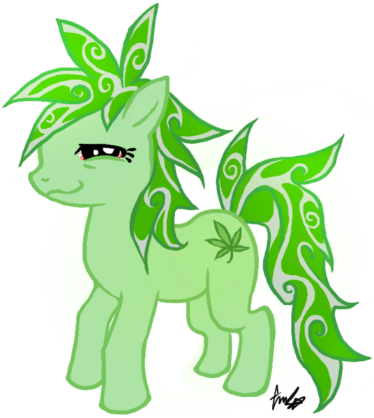 Size: 709x793 | Tagged: safe, artist:gravityfxxk, derpibooru import, oc, oc:hemp tea, oc:stoney poney, unofficial characters only, 420, drugs, high, image, marijuana, png, solo