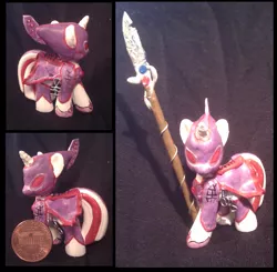 Size: 1913x1871 | Tagged: armor, artist:z113, blind bag, crossover, custom, derpibooru import, eldar, farseer, figure, figurine, gaming miniature, miniature, ponified, safe, sculpture, singing spear, spear, toy, warhammer 40k, warhammer (game), weapon