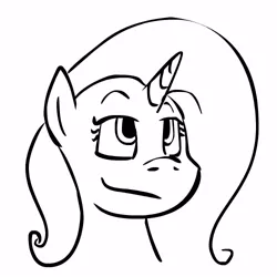 Size: 500x500 | Tagged: safe, artist:phillipfga, derpibooru import, trixie, pony, unicorn, female, mare, monochrome, portrait, solo