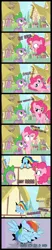 Size: 1698x8144 | Tagged: angry, artist:flare-chaser, butt, buttstuck, comic, crash, derpibooru import, female, flank, funny, male, pinkie pie, plot, rainbow crash, rainbow dash, rainbowspike, safe, shipping, spike, straight, stuck