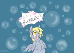 Size: 830x600 | Tagged: safe, artist:jenasu, derpibooru import, derpy hooves, pegasus, pony, bubble, cute, female, mare, nostalgia critic, return of the nostalgic commercials, solo, vulgar