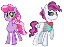 Size: 2376x1728 | Tagged: safe, artist:thecheeseburger, derpibooru import, butter pop, the conditioner, earth pony, pony, power ponies (episode), trade ya, background pony, duo, female, male, mare, stallion