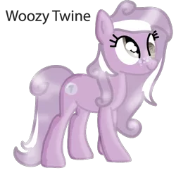 Size: 588x577 | Tagged: artist needed, source needed, safe, derpibooru import, oc, oc:woozy twine, unofficial characters only, earth pony, pony, derp, freckles, magical lesbian spawn, offspring, parent:derpy hooves, parent:screwball, parents:derpball, smiling, solo, xk-class end-of-the-world scenario