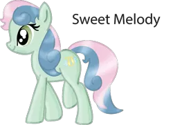 Size: 795x577 | Tagged: artist:sir voidgod lovefairy, derpibooru import, magical lesbian spawn, oc, oc:sweet melody, offspring, parent:bon bon, parent:lyra heartstrings, parents:lyrabon, raised leg, safe, simple background, smiling, solo, transparent background, unofficial characters only, walking