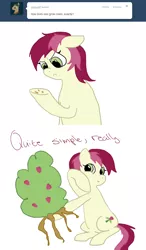 Size: 750x1280 | Tagged: safe, derpibooru import, roseluck, ask, comic, rosereplies, solo, tumblr