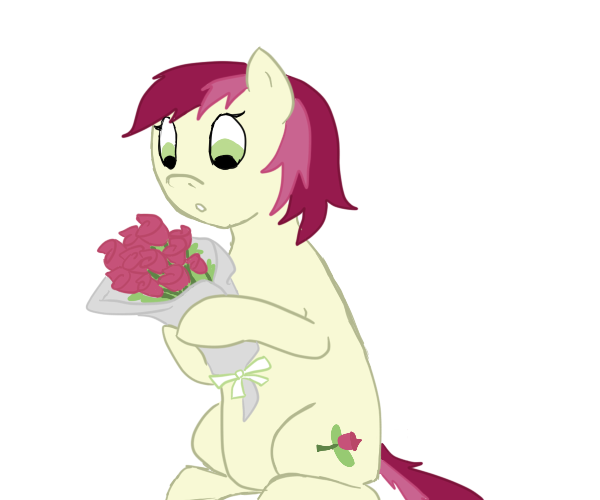 Size: 600x500 | Tagged: safe, derpibooru import, roseluck, ask, bouquet, rose, rosereplies, solo, tumblr