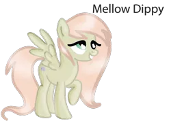 Size: 782x556 | Tagged: artist:sir voidgod lovefairy, derpibooru import, magical lesbian spawn, oc, oc:mellow dippy, offspring, parent:derpy hooves, parent:fluttershy, parents:derpyshy, safe, solo, unofficial characters only
