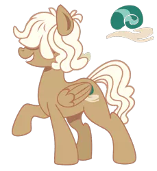 Size: 770x840 | Tagged: safe, artist:dbkit, derpibooru import, oc, oc:sandy shell, unofficial characters only, pegasus, pony, crack shipping, female, mare, offspring, parent:derpy hooves, parent:hoops, parents:ditzyhoops, solo