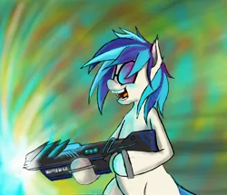 Size: 2458x2118 | Tagged: artist:greyscaleart, bass cannon, colorful, derpibooru import, safe, solo, vinyl scratch, wub