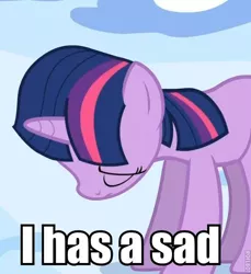 Size: 550x600 | Tagged: safe, derpibooru import, edit, edited screencap, screencap, twilight sparkle, pony, unicorn, winter wrap up, artifact, female, image macro, mare, sad, solo, text, unicorn twilight