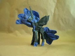 Size: 3456x2584 | Tagged: artist:cyberglass, craft, derpibooru import, irl, nightmare moon, origami, papercraft, photo, safe, solo