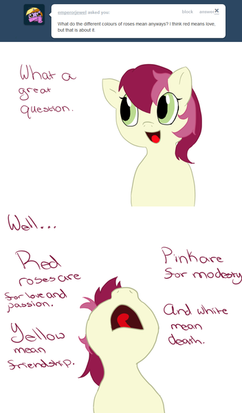 Size: 750x1280 | Tagged: ask, comic, derpibooru import, roseluck, rosereplies, safe, solo, tumblr