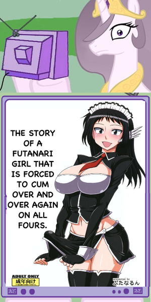 Size: 423x846 | Tagged: breasts, comic cover, derpibooru import, explicit source, exploitable meme, futa, intersex, meme, obligatory pony, penis, princess celestia, princess molestia, questionable, tv meme, wat