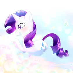 Size: 1000x1000 | Tagged: artist:coldbest, bubble bath, derpibooru import, pixiv, rarity, safe, solo