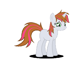 Size: 400x400 | Tagged: animated, artist:timeimpact, derpibooru import, disappointed, disappointment, fanfic art, fanfic:first pony view, human to pony, oc, oc:rosy stripes, rule 63, sad, safe, solo, tail flick, transformation, transgender transformation, unofficial characters only
