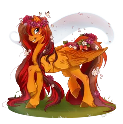 Size: 1024x1031 | Tagged: artist:cigarscigarettes, derpibooru import, flower, oc, safe, solo, unofficial characters only