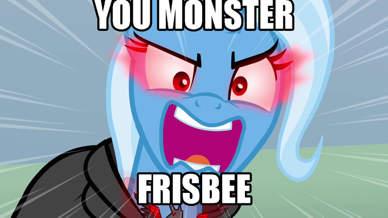 Size: 1280x720 | Tagged: safe, derpibooru import, trixie, pony, unicorn, magic duel, dragonzball p, dragonzball peepee, female, image macro, mare, meme, parody, reference, screaming, solo, trixie yells at everything