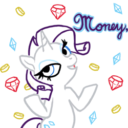 Size: 500x500 | Tagged: safe, artist:mcponyponypony, derpibooru import, big macintosh, braeburn, rarity, spike, earth pony, pony, animated, bedroom eyes, clothes, female, gem, grin, looking at you, male, open mouth, pimp, rariburn, rarimac, raripimp, rarity gets all the stallions, shipping, shrug, smiling, sparity, stallion, straight, twilight scepter