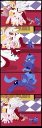 Size: 2975x9000 | Tagged: artist:annakitsun3, cewestia, comic, cruel, crying, cute, derpibooru import, filly, lauren faust, oc, oc:fausticorn, ponified, prince solaris, princess celestia, princess luna, sad, safe, woona, woonabuse