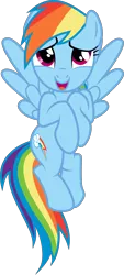 Size: 3704x8209 | Tagged: safe, artist:djdavid98, artist:embersatdawn, derpibooru import, rainbow dash, pegasus, pony, trade ya, .ai available, .svg available, absurd resolution, cute, dashabetes, female, flying, mare, open mouth, simple background, solo, transparent background, vector