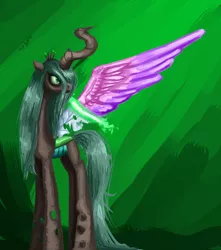 Size: 3000x3401 | Tagged: artist:clrb, derpibooru import, queen chrysalis, safe, solo